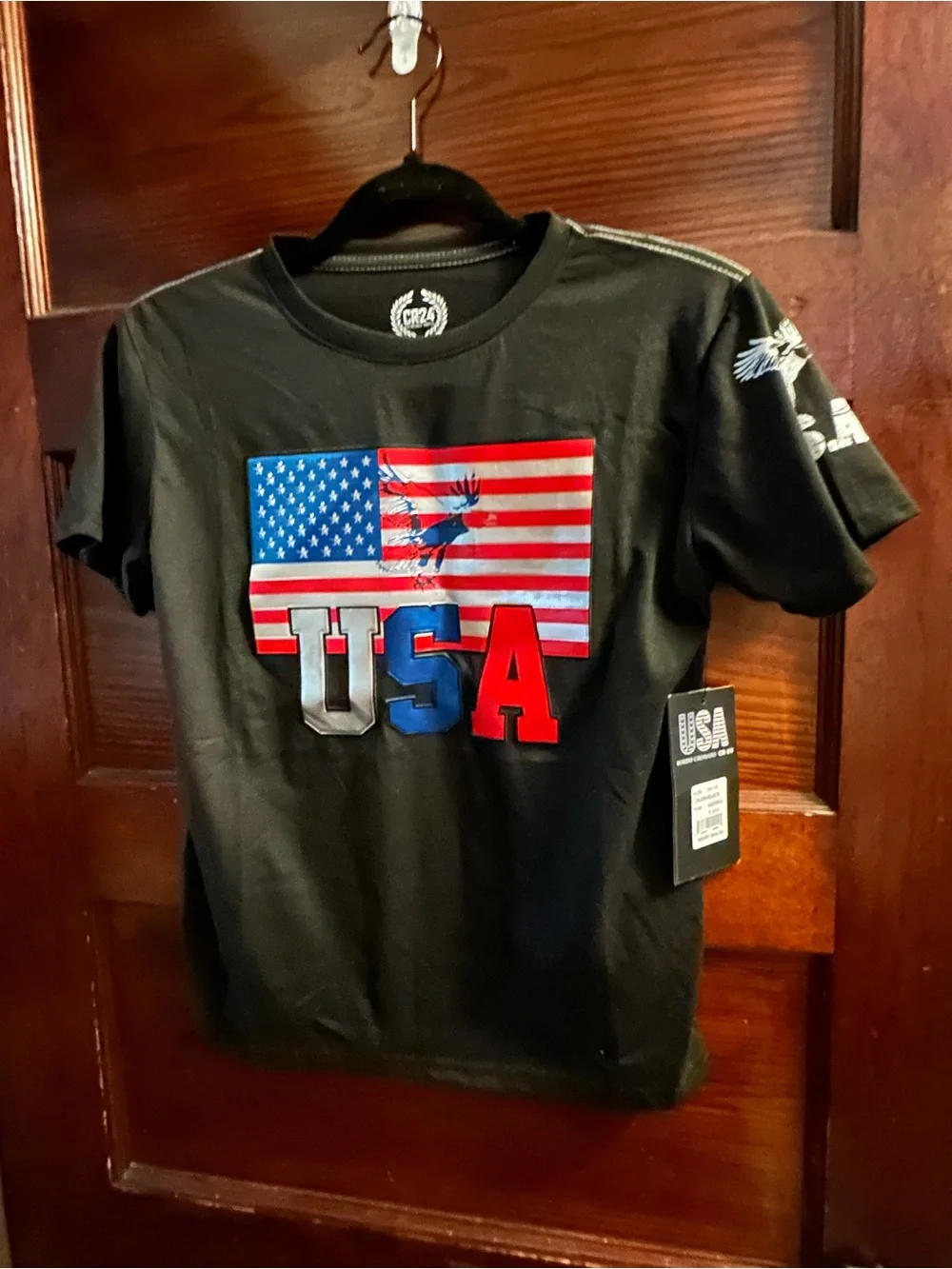 CR-24 USA Black Graphic T-Shirt – Size 10/12 – NWT